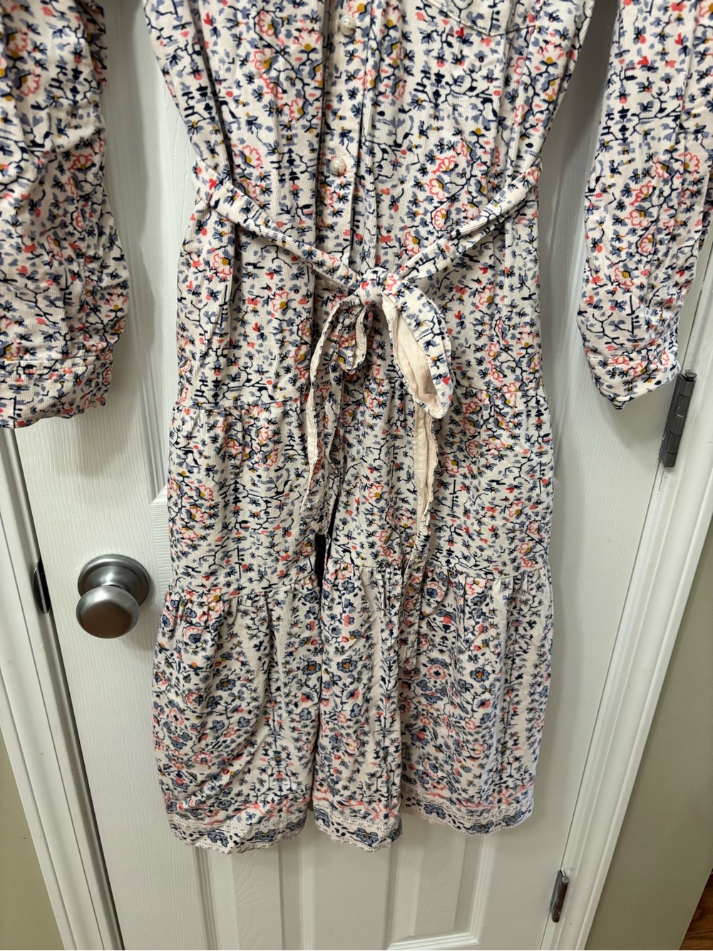 Anthropologie Pilcro Marta Tiered Corduroy Midi Dress Medium Petite MP - Picture 4 of 8